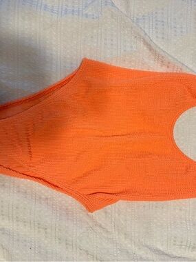 Great American Textured Orange One-Piece Swimsuit